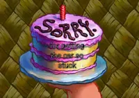 SpongeBob Sorry cake