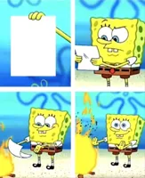 sponge bob fire meme