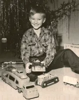 1950s boy trucks toys Christmas USA