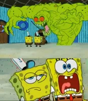 2 Spongebob monster meme