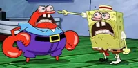 Angry mr krabs and angry spongebob