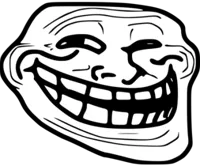 Cara troll sonriente sonriendo smiling troll face