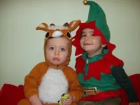 Christmas Elf Boy & Reindeer Baby