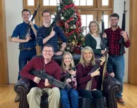 Christmas Photo with Guns