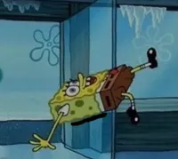 Cursed spongebob walk