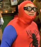 Danny Devito dressed as Spider-man