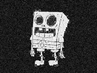 Deepfried spongebob skeleton