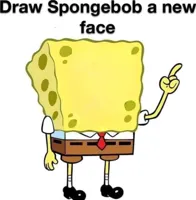 draw spongebob a new face