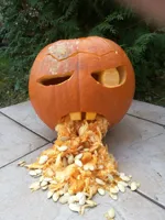 Halloween Pumkin Throwing Up