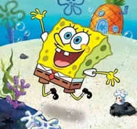 Happy jumping Spongebob