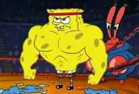 Increasingly buff Spongebob