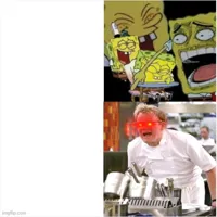 laughing spongebob vs angry gordon ramsay