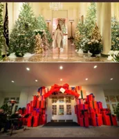 Melania vs. Jill White House Christmas Decor