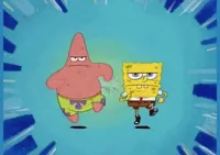 Patrick and SpongeBob Running