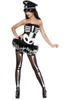 Sexy Halloween Costume Skeleton Girl