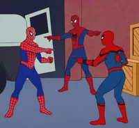 Spider-man pointing