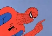 Spider-Man raising finger