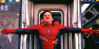 Spider Man stopping train