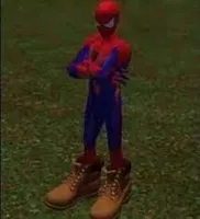 Spider-man with timbs