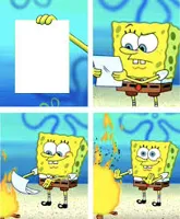 Spongebob Burn paper