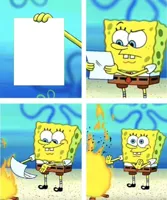 Spongebob Burns Paper