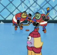 Spongebob ice hockey