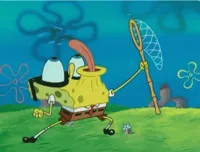 Spongebob jellyfishing