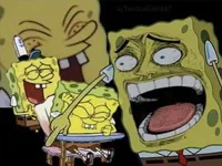 Spongebob laughing