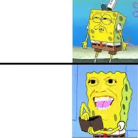 Spongebob Not Wanting to Spend Cash VS. Spongebob Spending Cash