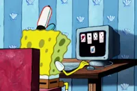 Spongebob on a computer