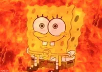 SpongeBob on fire