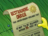 Spongebob restraining order