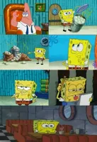 SpongeBob shows Patrick some trash 2 frames