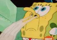 SpongeBob smelling