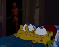 spongebob trying to sleep