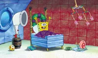 SpongeBob waking up happy