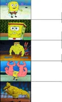 Spongebob Weak vs Strong 5 panels