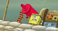 Spongebob with a Condiment Gun