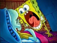 SpongeBob yelling at Squidward