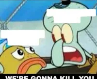 Squidward Scaring Child