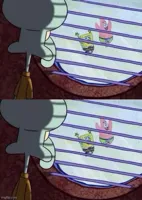 Squidward window 2 panel