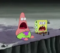 surprised SpongeBob and Patrick