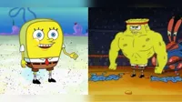 Weak spongebob vs strong spongebob