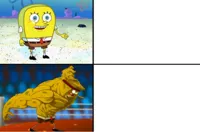 Weak vs Strong Spongebob